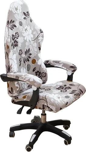Vista 18 de FORCHEER Funda para silla de juegos con fundas para reposabrazos, estilo bohemio, 4 piezas, elásticas, para silla de computadora, juego de fundas