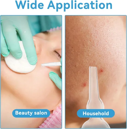 Vista 7 de Kit de tubo de vidrio al vacío, 3 piezas, eliminación de puntos negros, aspirador de poros de succión facial para limpiador facial, máquina