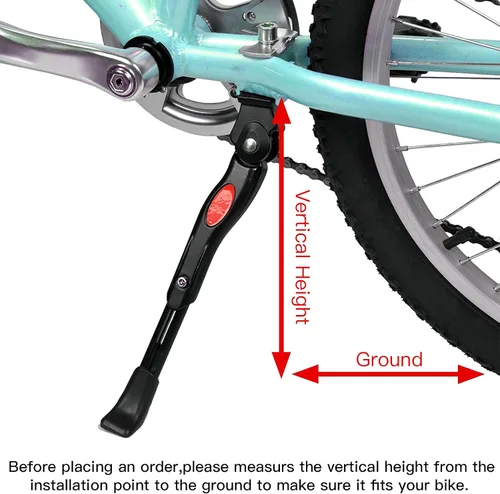 Vista 3 de SEISSO Soportes de bicicleta – Soporte central ajustable de aleación de aluminio para niños, soporte central para bicicletas