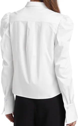 Vista 3 de SUNNOW Blusa de manga larga con cuello extendido y puños de botón para mujer