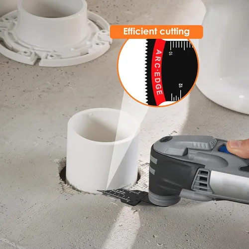 Vista 6 de 20 hojas de sierra oscilantes bimetálicas extralargas, cuchillas multiherramienta, corte preciso para madera con clavos, metal, madera, cuchillas
