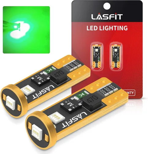 Vista 24 de LASFIT Bombilla LED de 194 color rojo 168 T10 192 2825 W5W Canbus sin errores, sin polaridad, 400 lúmenes, extremadamente brillante para luz