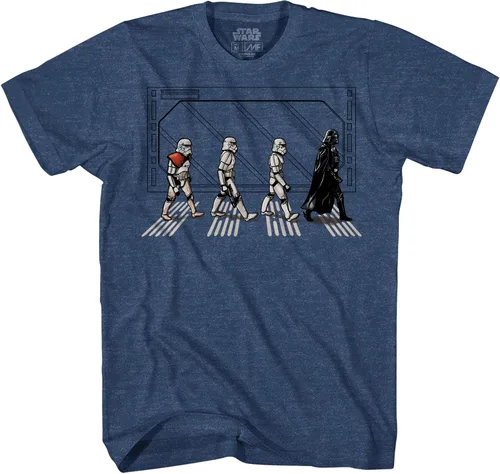 Vista 4 de STAR WARS Death Star Road Stormtrooper Crossing - Camiseta para hombre Carbón oscuro jaspeado