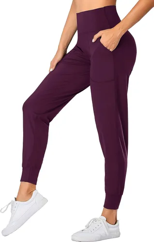 Vista 86 de Oalka - Pantalones deportivos para mujer, con cintura alta y bolsillos, para hacer deporte, yoga y entrenar