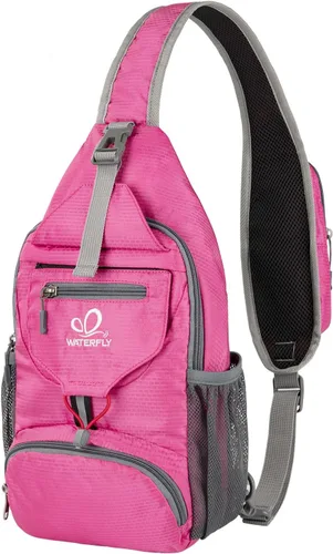 Vista 13 de WATERFLY - Mochila cruzada ligera y plegable, mochila de viaje