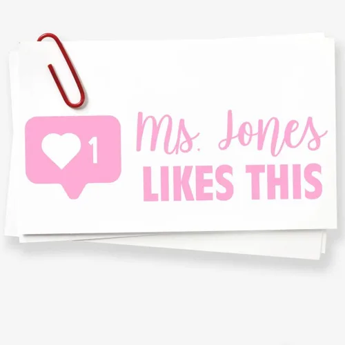 Vista 11 de Sello personalizado de Facebook Thumbs Up, bonito regalo para profesores, hecho a medida, disponible en 11 colores de tinta, tamaño 3/4 pulgadas x