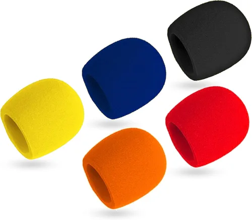 Vista 8 de Parabrisas para micrófono SM58 Ball Style Vocal Karaoke, paquete de 4, negro (WS-4BK)
