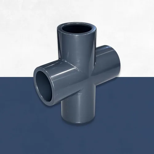 Vista 2 de ERA, Schedule 80 PVC, Cross Fitting, Serie 820, Conexión de enchufe (1/2")