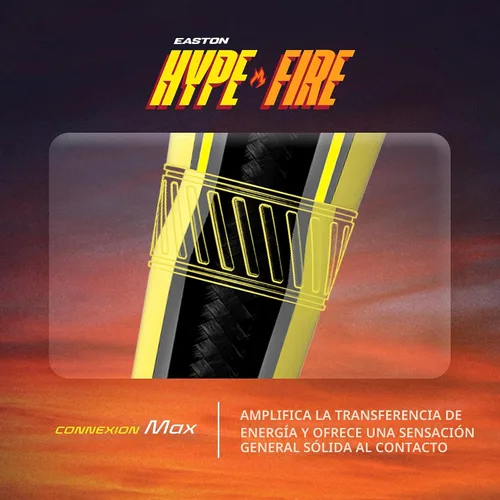 Vista 3 de Easton Hype FIRE bate de béisbol USSSA Drop -5/-8/-10 Barril de 2 3/4" Compuesto de 2 piezas