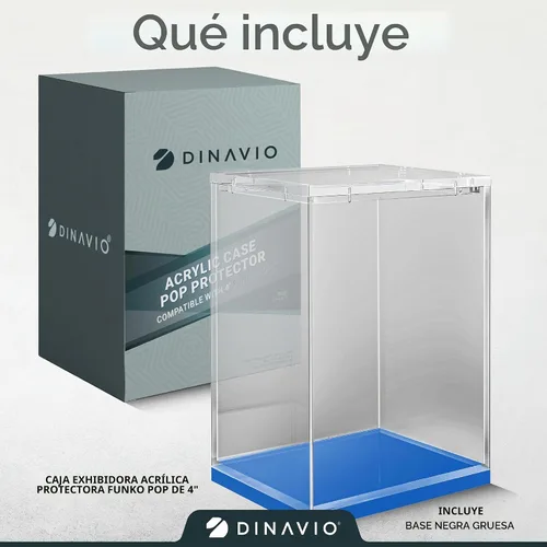 Vista 6 de Dinavio Crafthouse Protector acrílico Funko Pop – Estuche de exhibición apilable resistente – 0.157 in compatible con figuras de vinilo de 4 Base