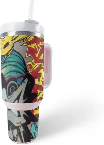 Vista 23 de MightySkins Skin - Vaso de vinilo compatible con Stanley The Quencher H2.0 FlowState de 40 onzas, diseño de mármol de albaricoque, protectora