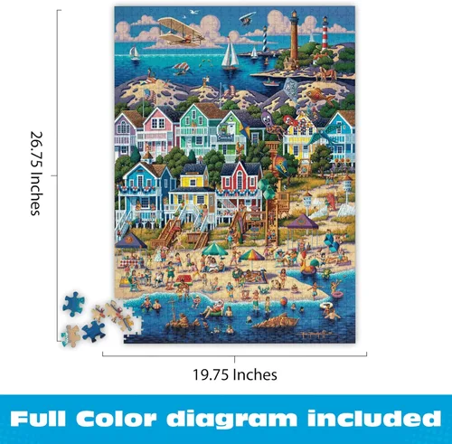 Vista 3 de Buffalo Games Eric Dowdle Outer Banks - Rompecabezas de 1000 piezas - 26.75 x 19.75 pulgadas, rectangular, diagrama de referencia incluido, arte