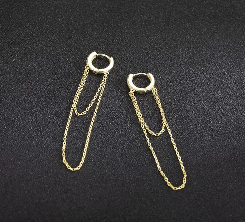 Vista 3 de SLUYNZ Aretes de aro pequeños de plata de ley 925 con circonita cúbica para mujer, diseño minimalista
