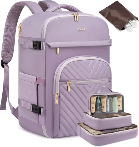 Vista 14 de LOVEVOOK Mochila de viaje para mujeres y hombres, bolsa de viaje para artículos personales de la TSA para laptop de 17.3 pulgadas aprobada por