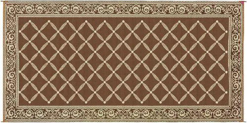 Vista 3 de Estera reversible Reversible Mats 119127, color marrón/beige de 9 x12 pies, Beige