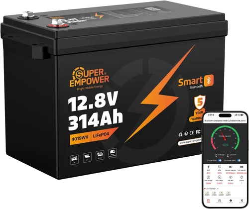 Vista 9 de Batería LiFePO4 de 12 V 100 Ah, ciclo profundo del grupo 24 para vehículos