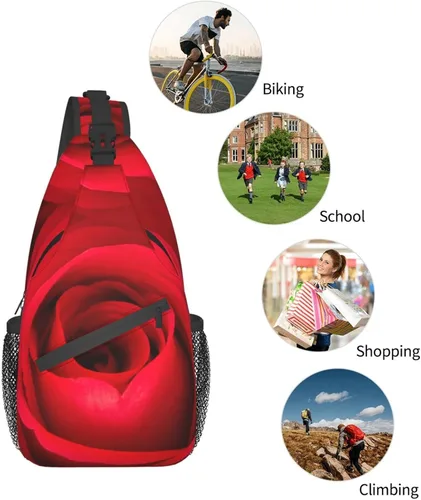Vista 7 de Bolso bandolera bandolera para mujer y hombre bolsa de pecho de viaje casual deportes al aire libre correr senderismo Patrón 10 Mochilas Sling