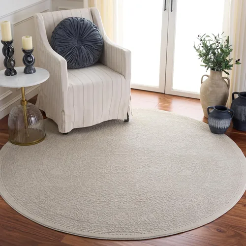Vista 20 de SAFAVIEH Reflection Collection - Alfombra decorativa, 2 pies 3 pulgadas x 3 pies, color beige y crema, no desprende pelusa y es fácil de limpiar