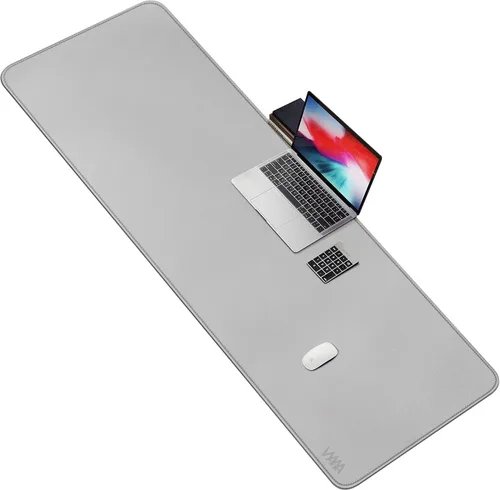 Vista 10 de Vyaaa 63" x 24" PU Leather Desk Mat, Black Large Mouse Pad Extra Large Office Desk Mat, Non-Slip Desk Blotter, Laptop Desk Pad, Waterproof Desk