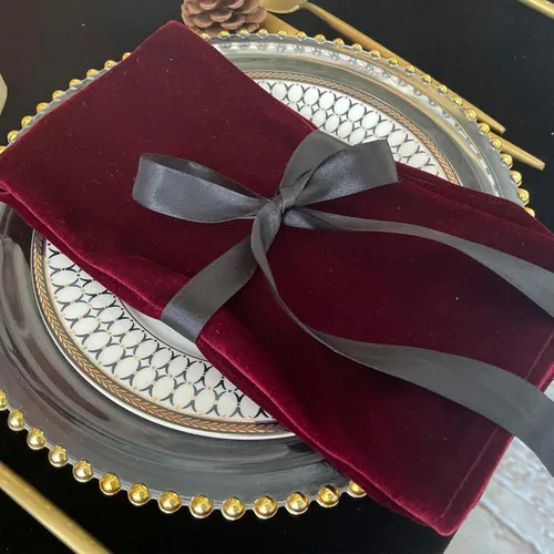 Vista 6 de Servilletas de terciopelo, 20 x 20 pulgadas, servilletas de cena suaves, servilletas de boda, servilletas de mesa adecuadas para bodas, fiestas