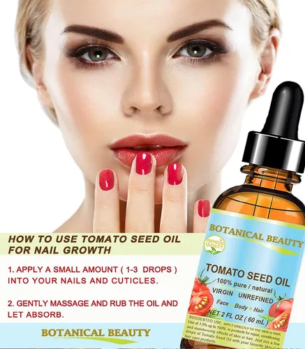 Vista 4 de Botanical Beauty Aceite de semillas de tomate, 100% puro, natural, virgen, sin refinar, aceite portador prensado en frío para cara, piel, cuerpo