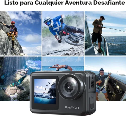 Vista 2 de AKASO Brave 7 LE - Kit de accesorios de montaje de abrazadera para cámara de acción y manillar
