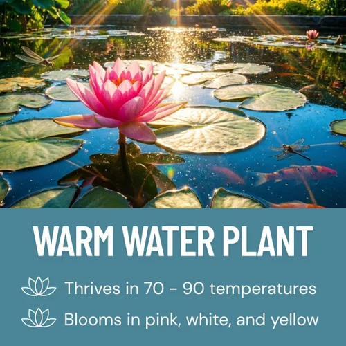 Vista 6 de Lotus Seeds (paquete de 10) – Loto de agua acuática para plantar – Cultivar en estanque Koi, cuenco o contenedor – Planta de jardín de agua