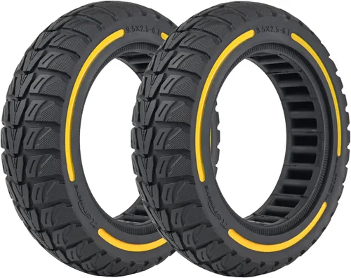 Vista 10 de Reemplazo de neumático sólido todoterreno de 9.5 x 2.5-6.1 para NIU KQi3 Pro/Max/Sport Scooter - Sin pinchazos, mantenimiento sin complicaciones