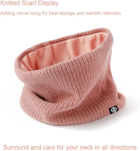 Vista 4 de Juego de bufandasombreroguantes de punto, gorro suave y cálido, pantalla táctil para familias y amigos, unisex, de punto trenzado, para invierno