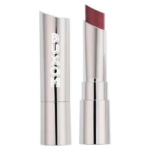 Vista 14 de Buxom Lápiz labial satinado completo, formulado con ácido hialurónico y cera de girasol, lápiz labial cremoso hidratante, acabado satinado, ligero