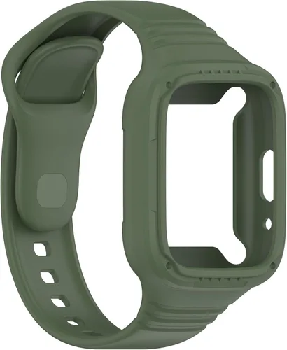 Vista 4 de Compatible con Redmi Watch 3 Active/Watch 3 Lite correas con funda antigolpes, correa deportiva de repuesto ajustable de silicona para Redmi Watch 3