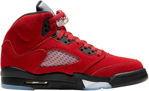 Vista 2 de Nike Air Jordan 5 Retro (GS) - Tenis unisex, para niños, color rojo universitarionegro-blanco, 5 años, BlancoGris Neutro-Partículas Gr