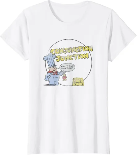 Vista 20 de Schoolhouse Rock Conjunction Junction Conductor Retro TV Camiseta Asfalto