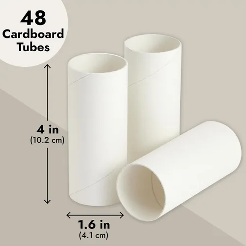 Vista 5 de Paquete de 48 rollos de papel higiénico de cartón, 3.9 in de longitud