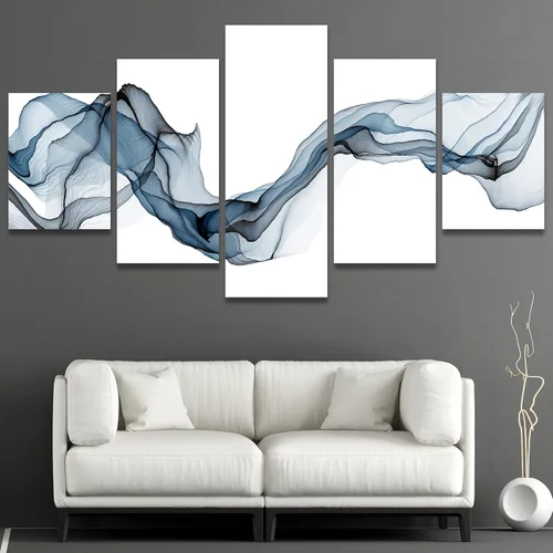 Vista 10 de SIGNWIN Lienzo grande para pared, efecto geométrico de mármol, triángulo dorado, polígono, paisaje, formas abstractas, arte digital, arte moderno