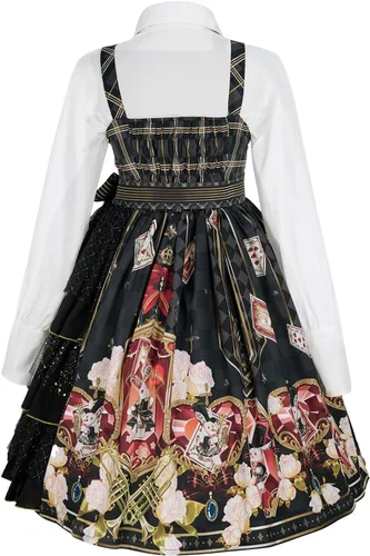 Vista 3 de Mingyuezai Women' Gothic sweet Dress 2 Piece Set bunny Print Halloween Costume