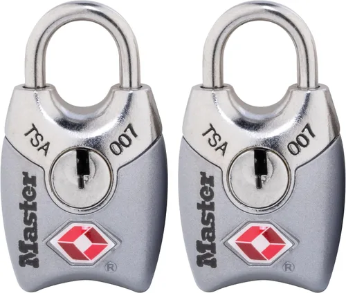 Vista 7 de Master Lock 4689T Cerradura con Llave Aprobada por TSA, Paquete de 2, los Colores Pueden Variar