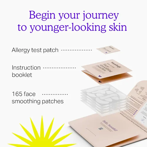 Vista 5 de BLUMBODY Parches antiarrugas para la cara, frente – Parches faciales antiarrugas para suavizar los ojos, la boca y la frente – Cinta facial sin