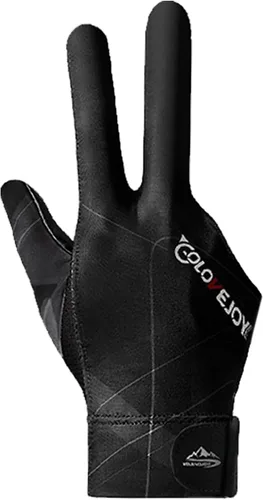 Vista 14 de Guantes de billar de 3 dedos, guantes de billar para mano izquierda y diestra, transpirables, antideslizantes, para billar Mano izquierda negra