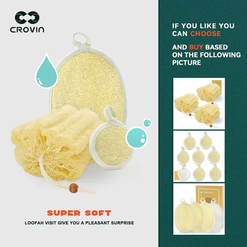 Vista 7 de Almohadillas exfoliantes de primera calidad, limpiador facial de Luffa natural y esponja de limpieza facial para limpiar tu cara de manera fácil