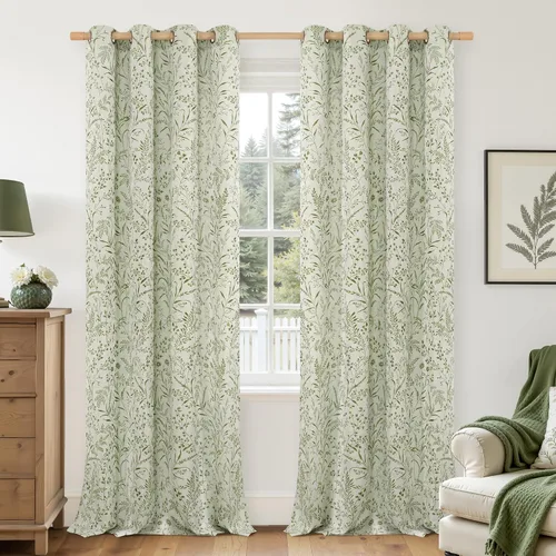 Vista 27 de BGment Cortinas de lino beige para dormitorio de 63 pulgadas de largo, cortinas de ventana con ojales y ojales para ventana de sala de estar, 2