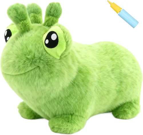Vista 16 de INPANY Juguetes Saltarines de Vaca Animales de Granja para Regalos de Niña de 2 Años, Caballo Saltarín Inflable de Peluche para Niños, Montable Toro