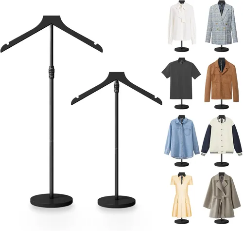 Vista 13 de Maniquí de torso, soporte de exhibición de camisa ajustable en altura de 30 a 41 pulgadas para tiendas de vendedores, fiesta de graduación, montaje