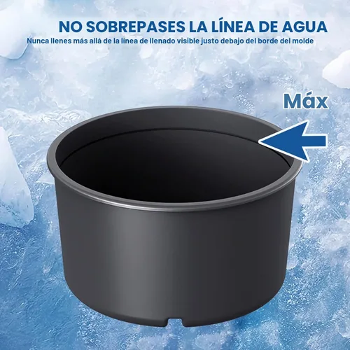 Vista 2 de Accesorio de molde de hielo para afeitado KitchenAid, moldes de hielo de plástico reutilizables con tapas para accesorio de afeitadora de hielo