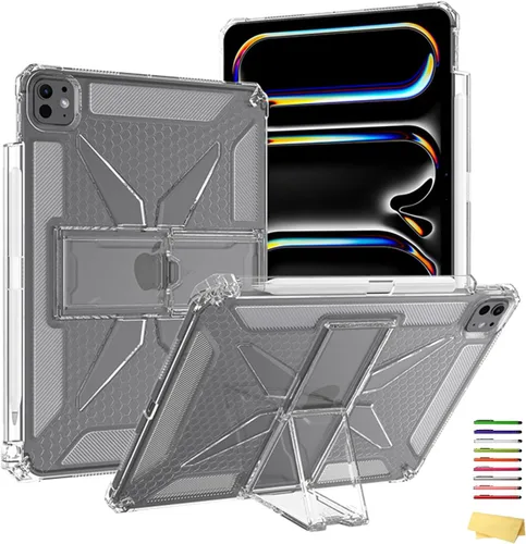 Vista 21 de Clear Stand Case for iPad Air 3 (Air 3rd Generation) 10.5 inch 2019 & iPad Pro 10.5 inch 2017 with Pencil Holder/Kickstand Soft TPU Back Silicone