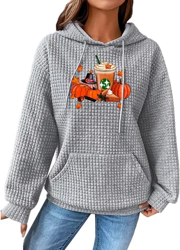 Vista 169 de SHAOBGE Sudaderas con capucha de gran tamaño para mujer, sudaderas con capucha para entrenamiento, suéteres casuales y cómodos trajes de moda