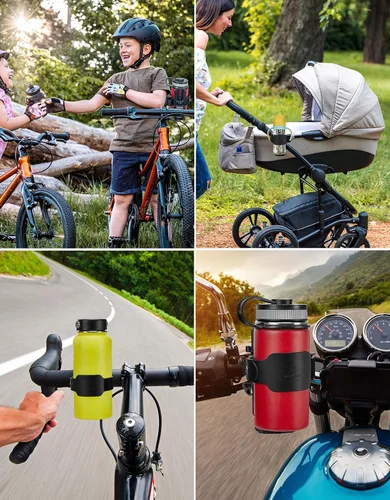 Vista 5 de KEMIMOTO Portavasos para bicicleta, soporte para botella de agua de hasta 28 onzas de capacidad para manillar de bicicleta, soporte para bebidas