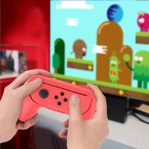 Vista 2 de MoKo Grip para Nintendo Switch OLED modelo Joycon & Switch Joy-Con, paquete de 2 Kit de mango ergonómico de agarre de mano compatible con Nintendo