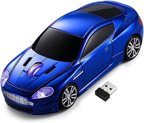 Vista 11 de Ratón inalámbrico del coche deportivo Gaming Ratones ópticos Receptor USB portátil 2.4GHz (gris)