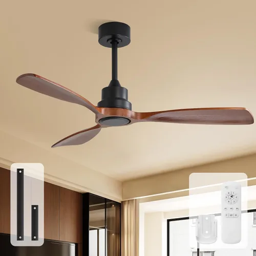 Vista 37 de Sofucor Ventiladores de techo inteligentes de 60 pulgadas con luces, ventilador de techo inteligente moderno para exteriores